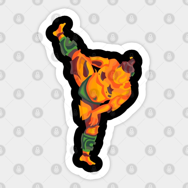 SHIKO SUMO WRESTLER STYLIZED ART Sticker by STYLIZED ART